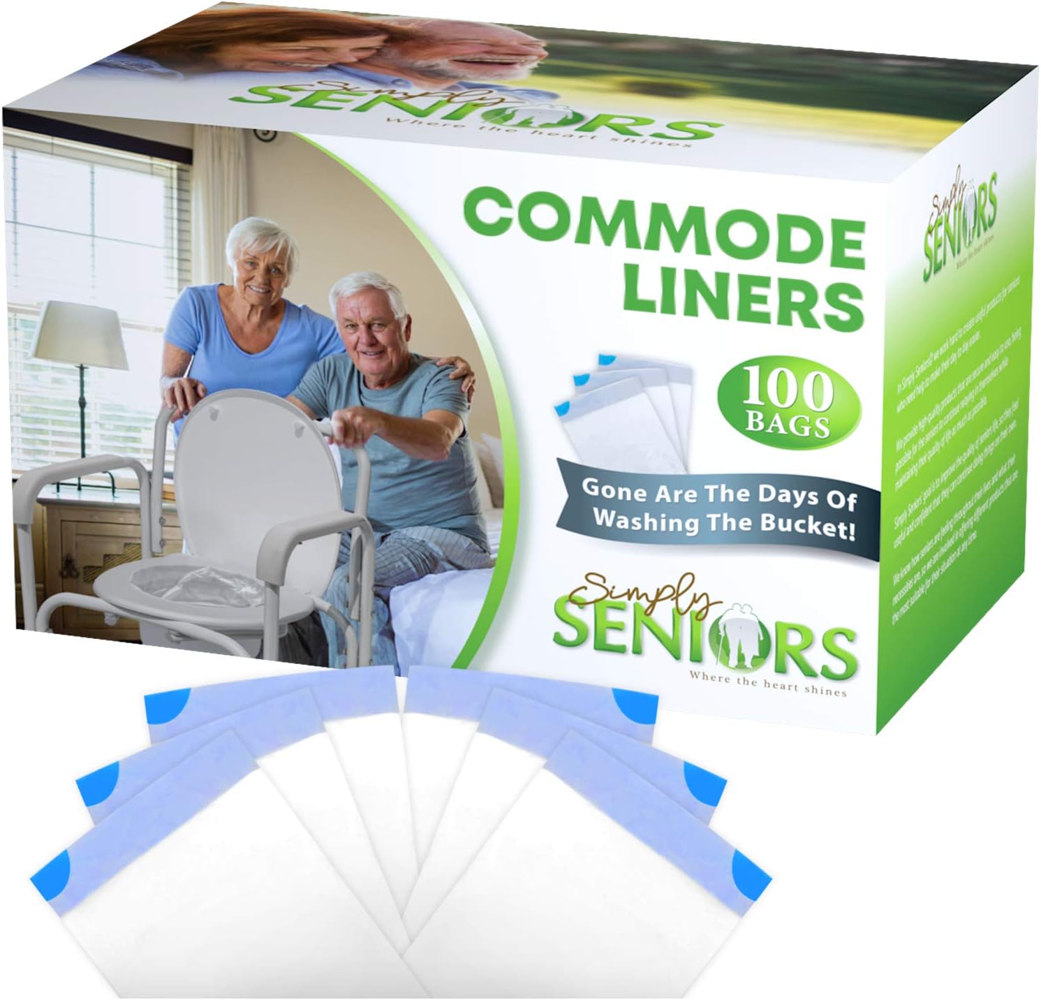 Say Goodbye to Messy Toilet Bowls: Introducing the Commode Liner with Pad by Seniors