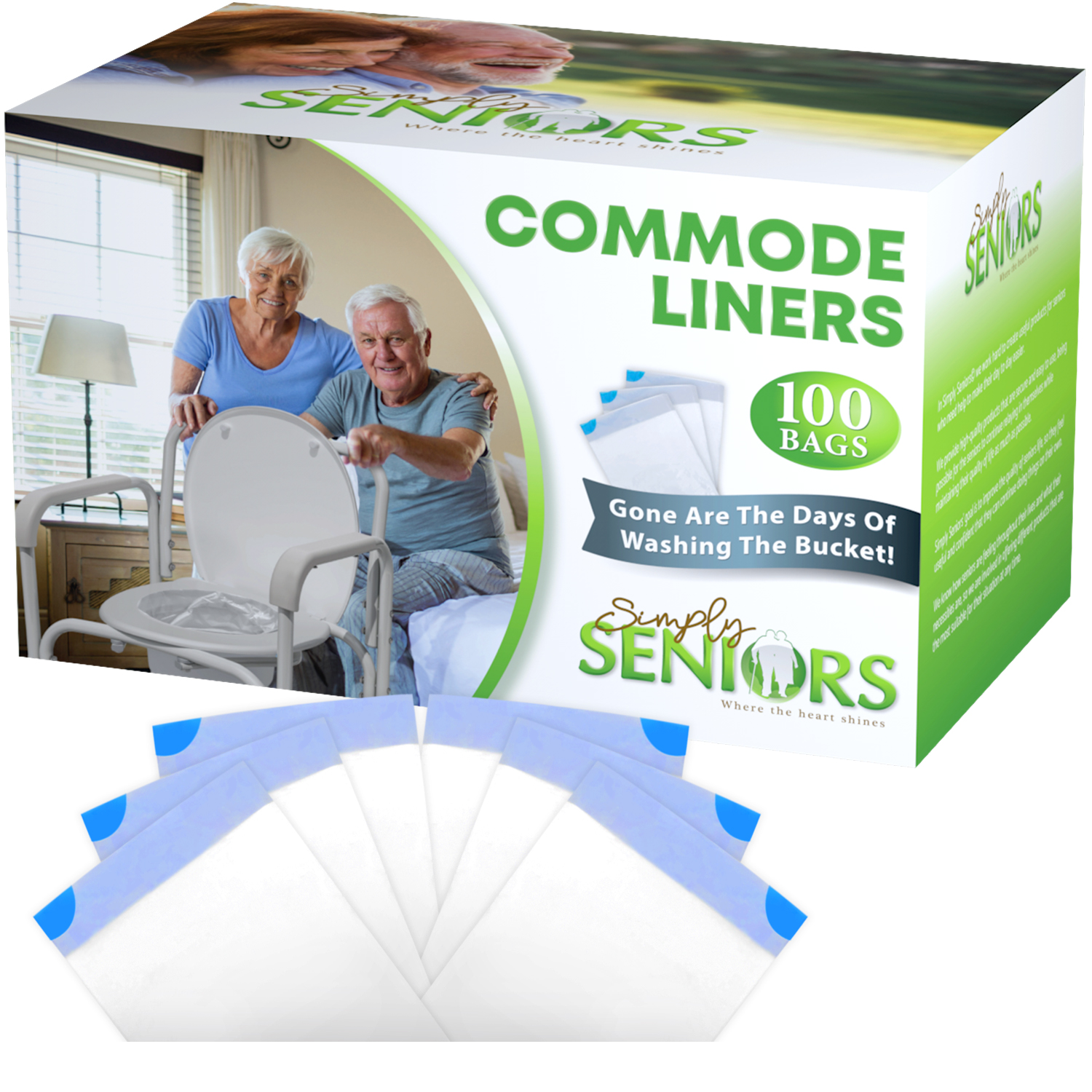 Maintain Hygiene and Comfort: Essential Commode Liners for Easy Cleanup by Simply Seniors