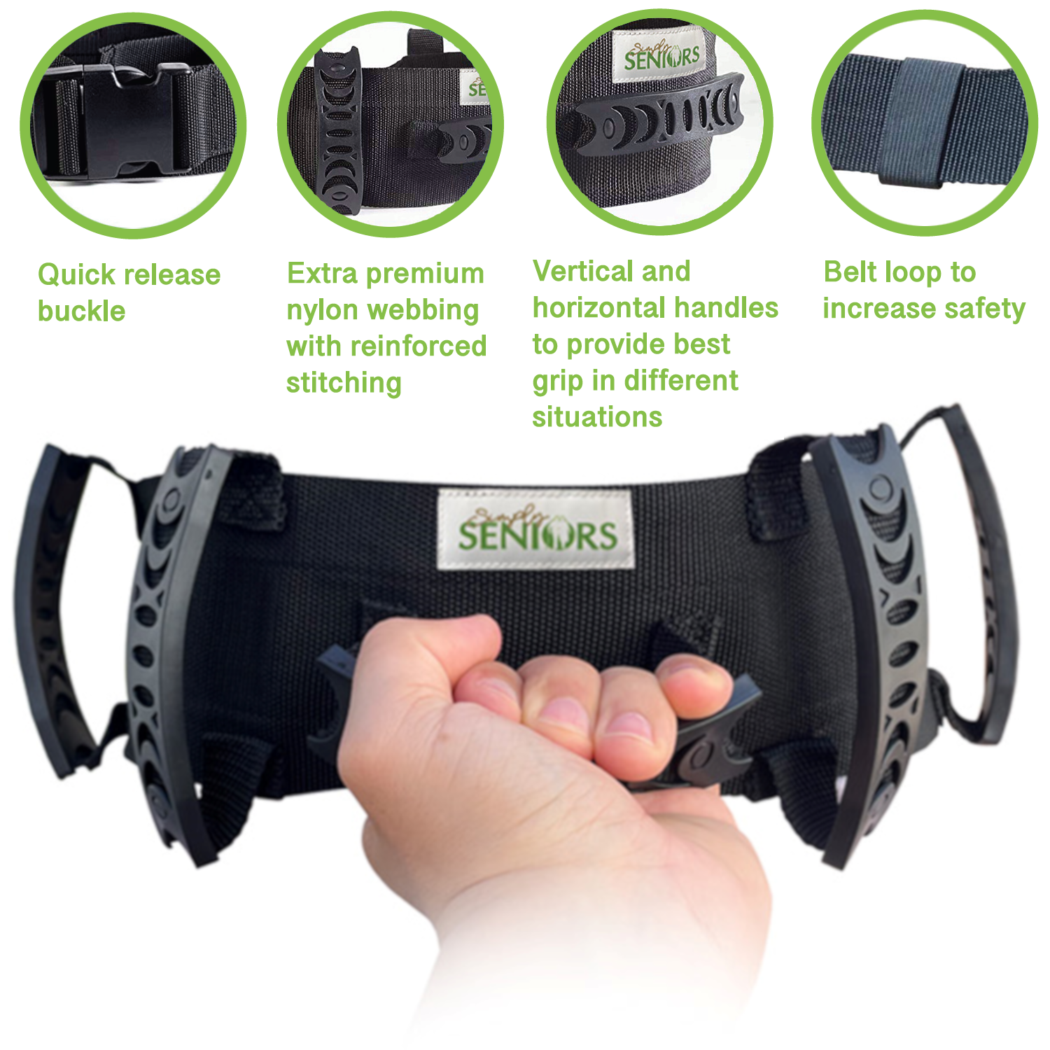 Simply Seniors’ Gait Belt for Seniors: Elevating Mobility and Care