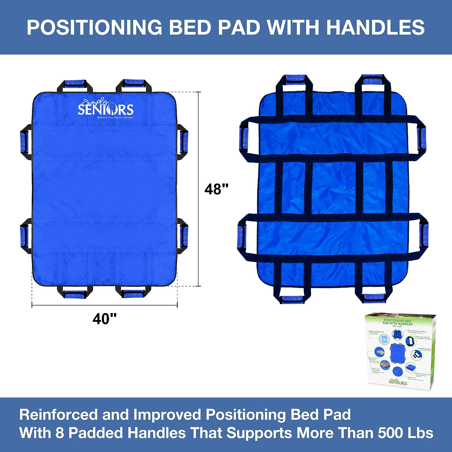 Simply Seniors Positioning Bed Pads With Handles: Essential Home Care Product: