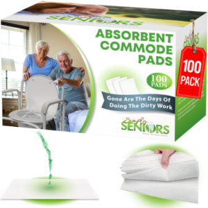 100 commode absorbent pads for bedside commode liners