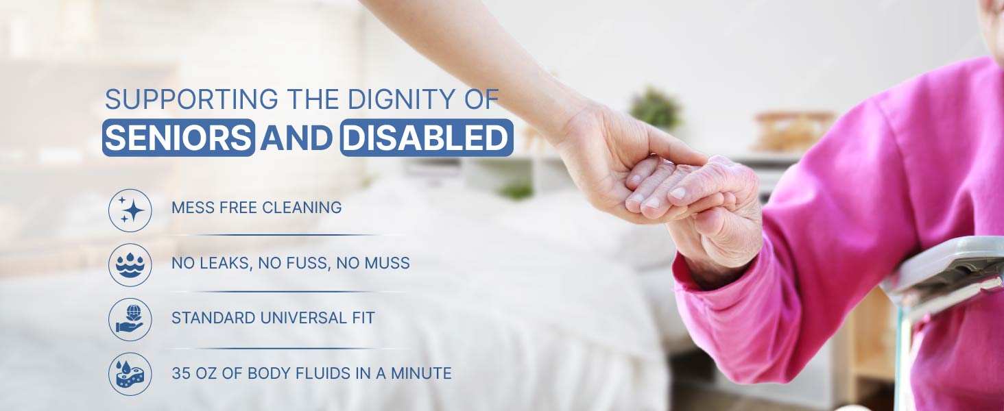 Commode Liners to support dignity of seniors and disabled