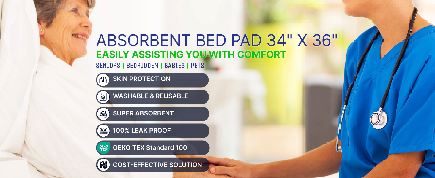 Washable waterproof bed pads keep beds clean and dry