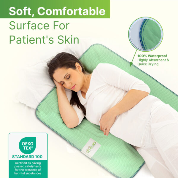 Bed Pads Washable Waterproof 34"x36"- Pack of 4 Incontinence Bed Pads for Adults - Dementia Products for Elderly & Disabled & Bedridden Patients - Reusable Bed Wetting Pees Pads - Ideal for Dogs - Image 5