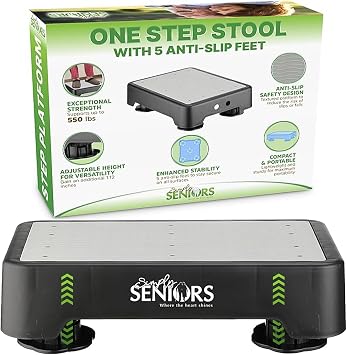 Simply Seniors Small Step Stools for Adults - Grey Stepping Stool Platform - Image 2